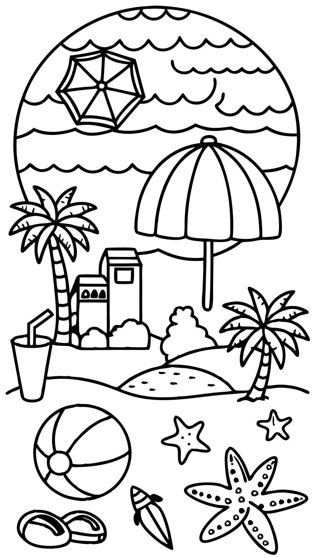 coloring pages beach